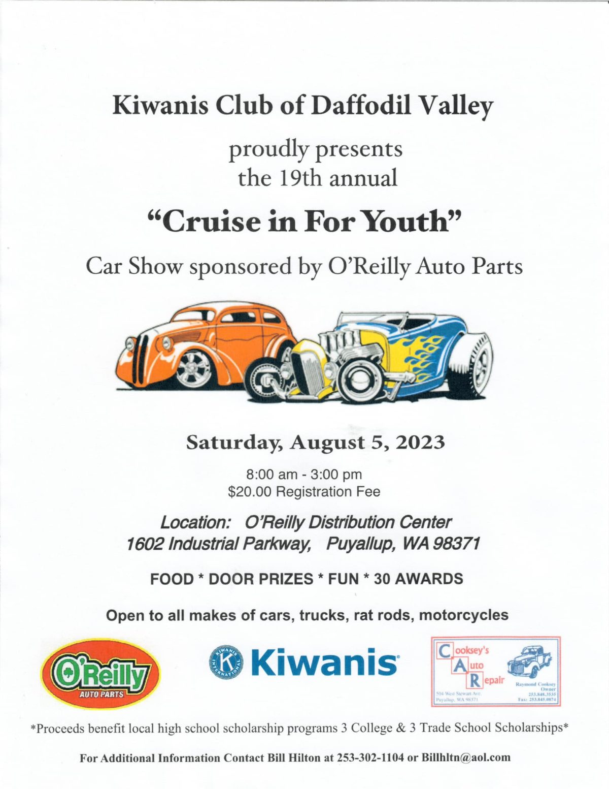 19th Annual Kiwanis of Daffodil Valley / Cruise-in For Youth